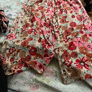 Floral Wide-Leg Pants